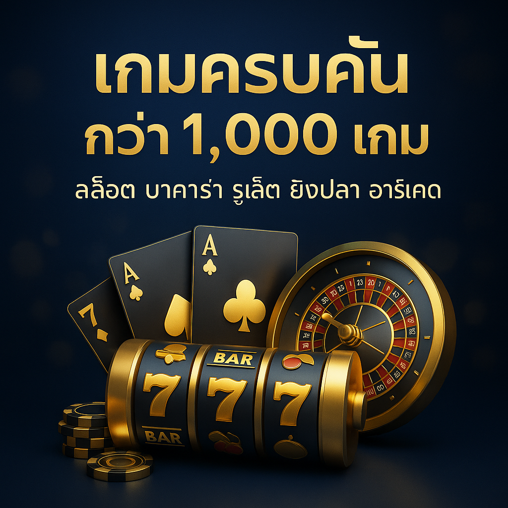 เกมครบครันกว่า 1,000 เกมบน saimu168: สล็อต บาคาร่า รูเล็ต ยิงปลา อาร์เคด โทนสีน้ำเงิน–ทอง เว็บสล็อตเว็บตรง รองรับมือถือ