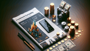 alt_text: A cinematic cover with a smartphone, money, and ROI chart, focusing on investment curiosity.