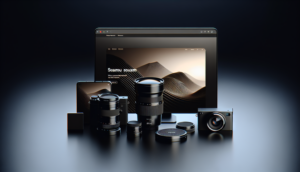 Alt text: A sleek, modern website hero image for "saimu168 เว็บหลัก" featuring electronic devices on a dark surface.